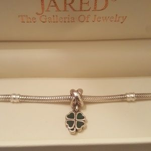Green Shamrock Pandora Enamel Charm